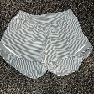 Lululemon striped hotty hot shorts